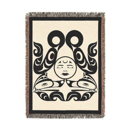 Tsuu-Baa-Asatx Wolves Woven Blanket