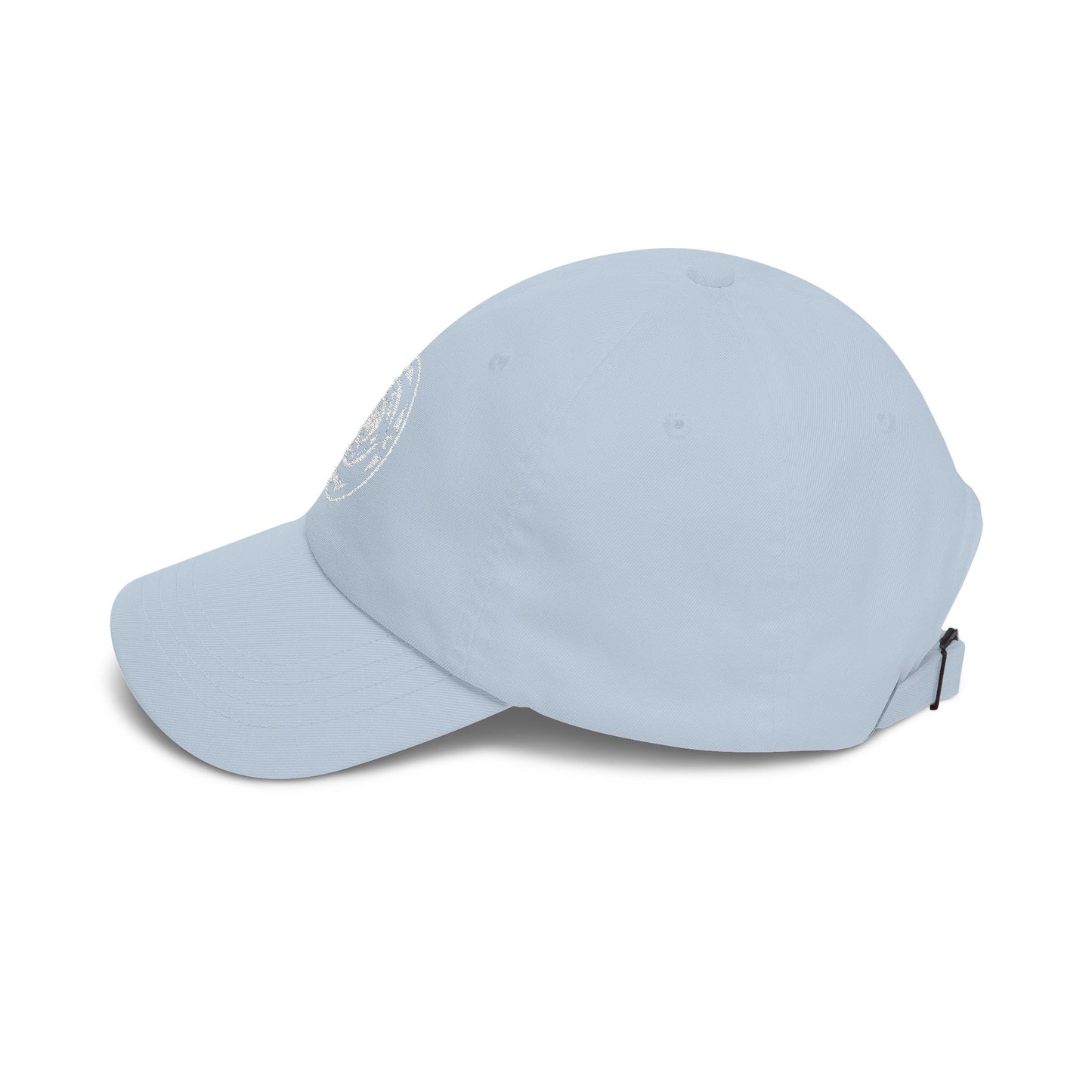 Distressed Coastal Wave Dad Cap — Beige Embroidered Circle Logo Hat