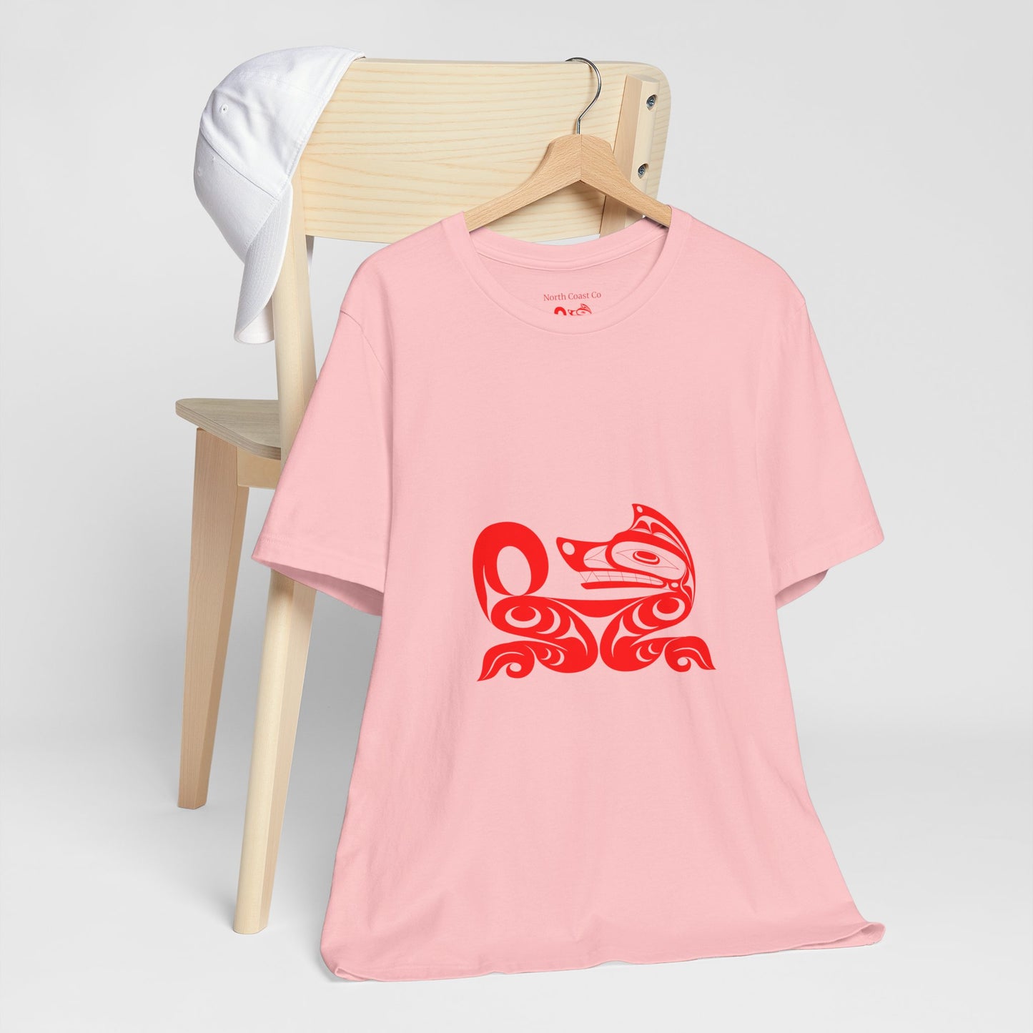 Unisex T-Shirt with “Red Wolf” design by Joshua Watts