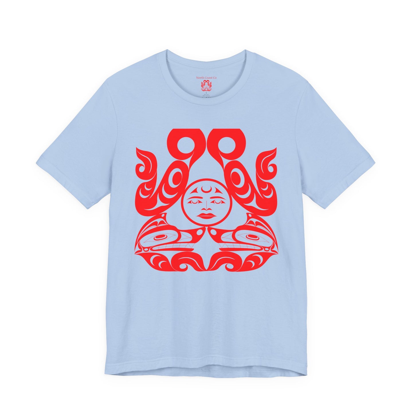 Unisex T-shirt with “Tsuu-Baa-Asaxt Wolves” design by Joshua Watts