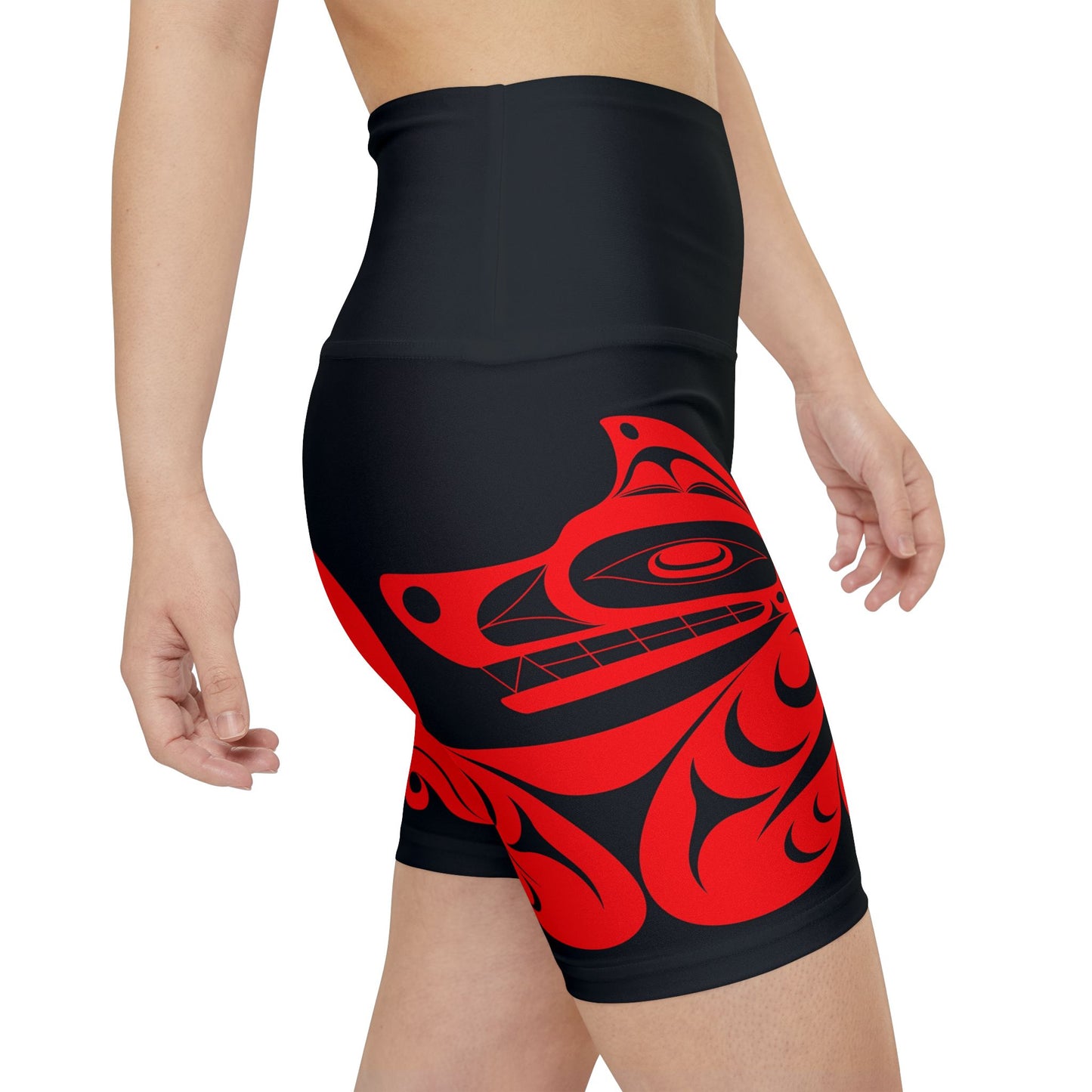 Biker Shorts with Wolf design by Joshua Watts