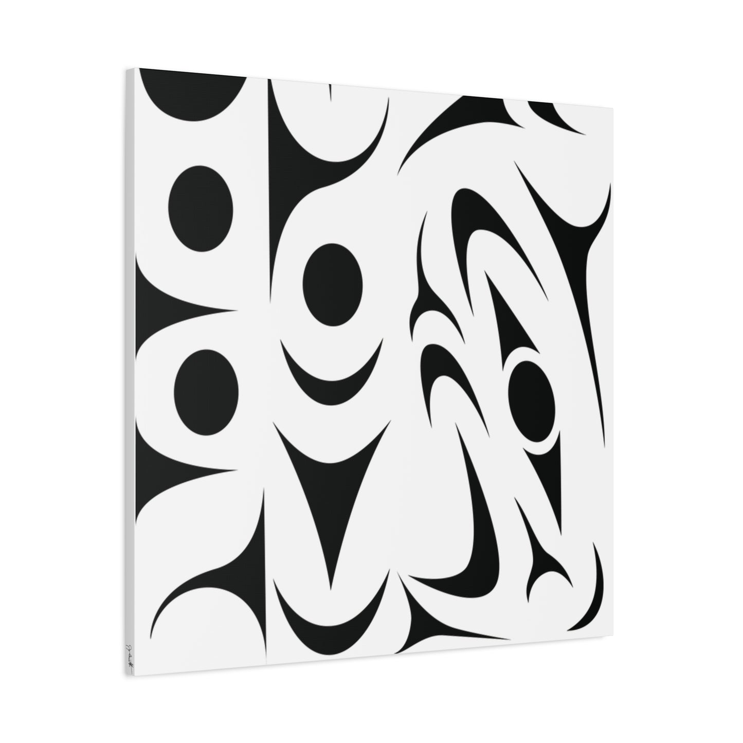 Copy of Tribal Circle Shark Canvas Art – Black Nautical Tribal Wall Decor