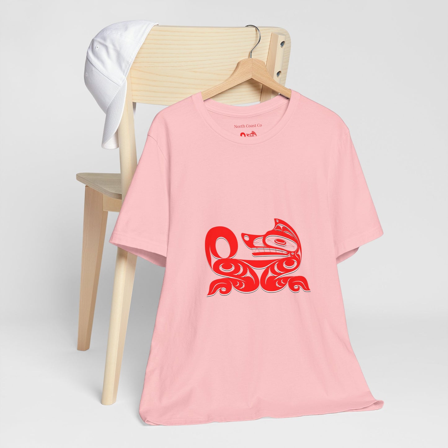 Unisex T-Shirt with Holographic “Red Wolf” design by Joshua Watts