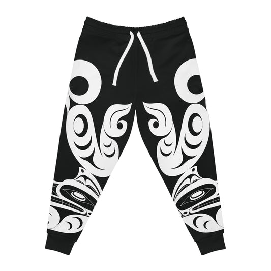 Unisex Black and White Athletic fit Joggers designed by Joshua Watts