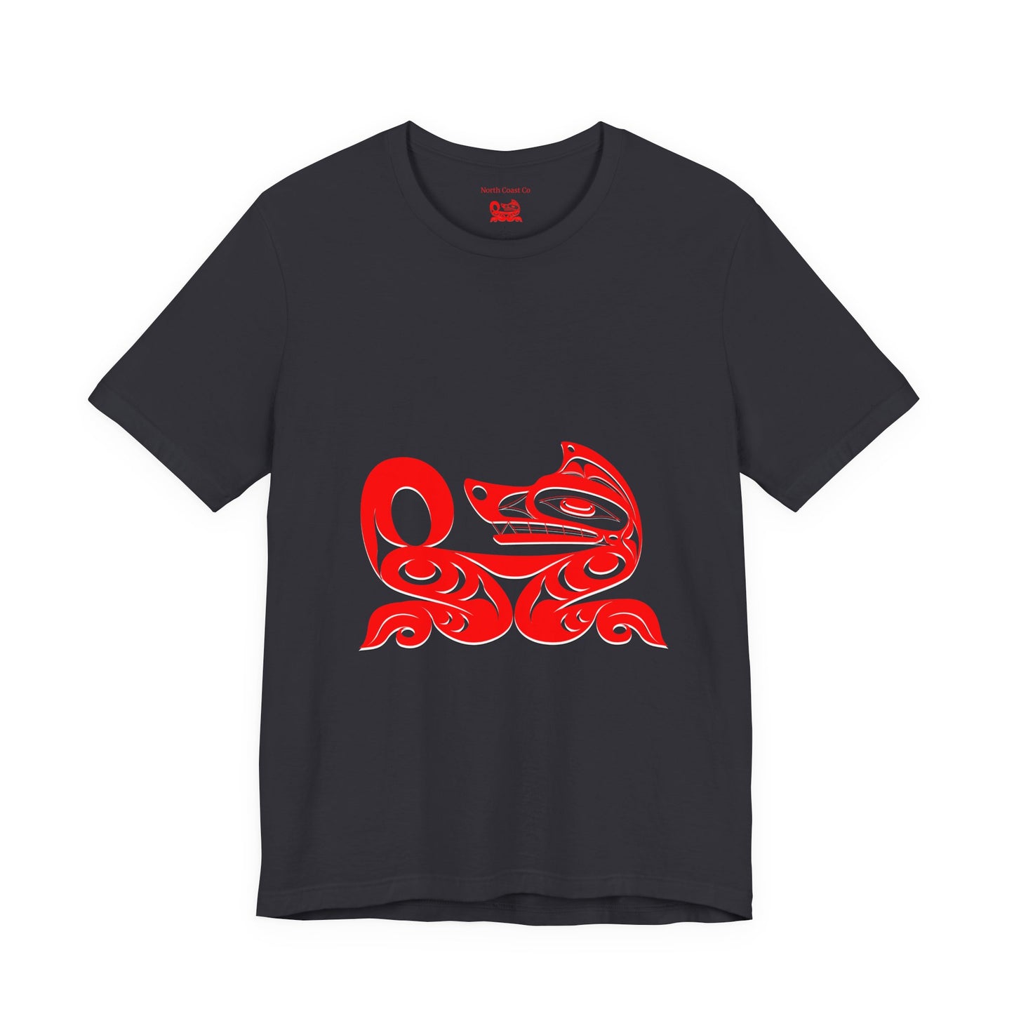 Unisex T-Shirt with Holographic “Red Wolf” design by Joshua Watts