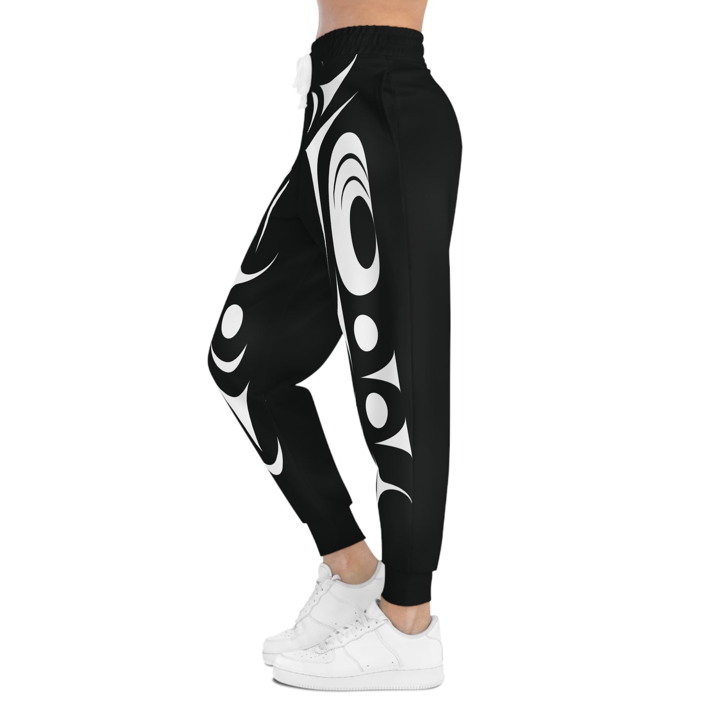 Unisex Black and White Athletic joggers designed by Joshua Watts
