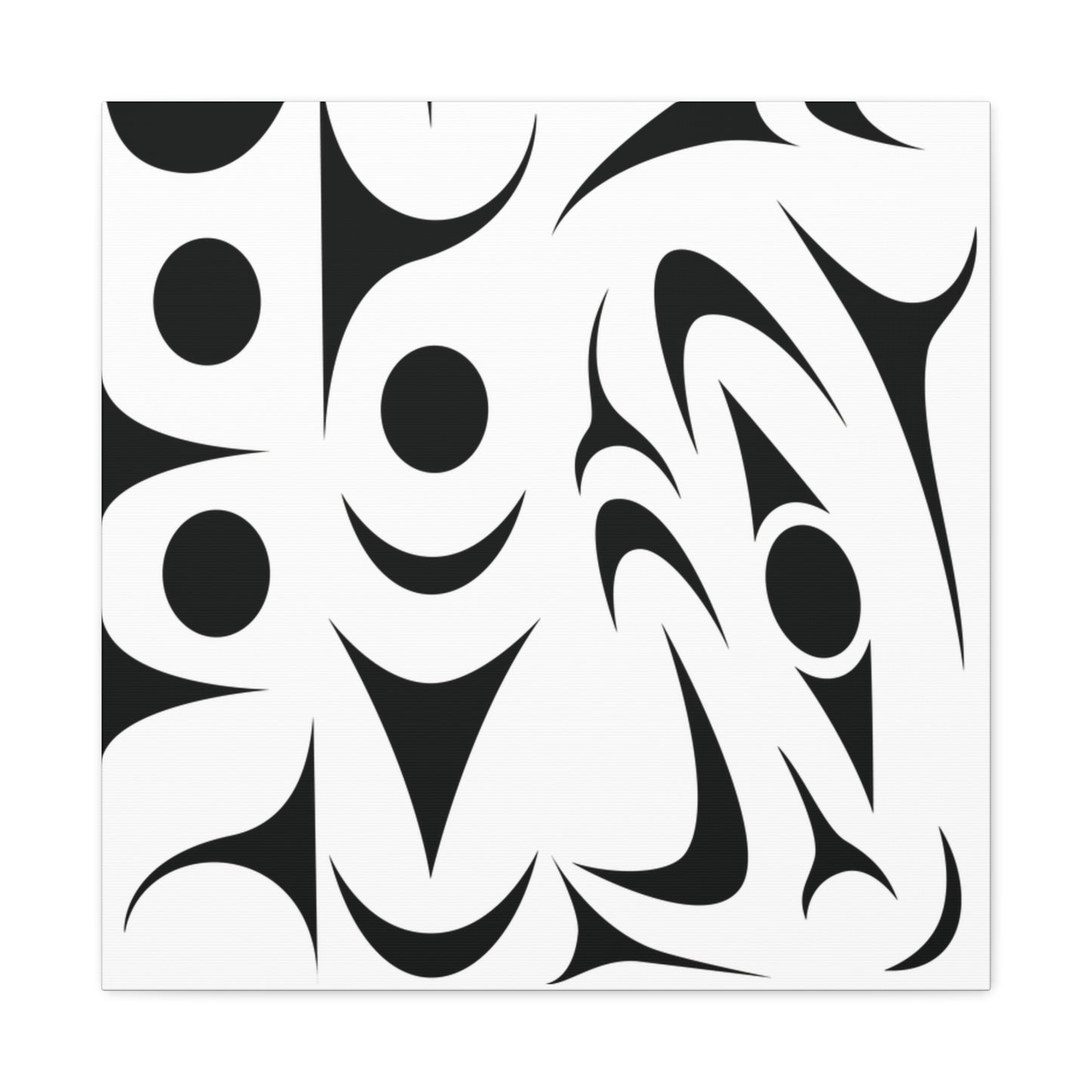 Copy of Tribal Circle Shark Canvas Art – Black Nautical Tribal Wall Decor