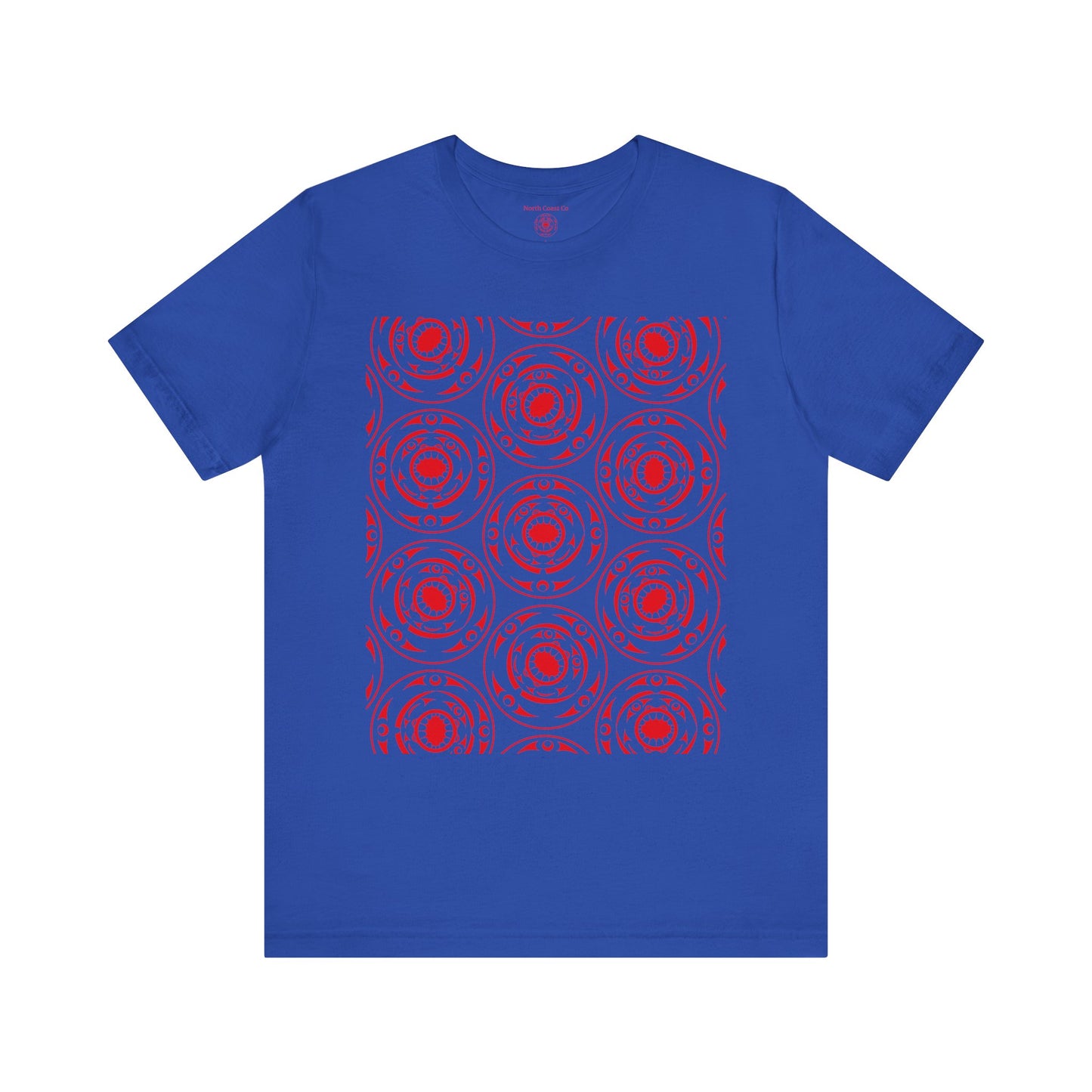 Unisex T-Shirt with red “Life and Death” pattern design by Joshua Watts