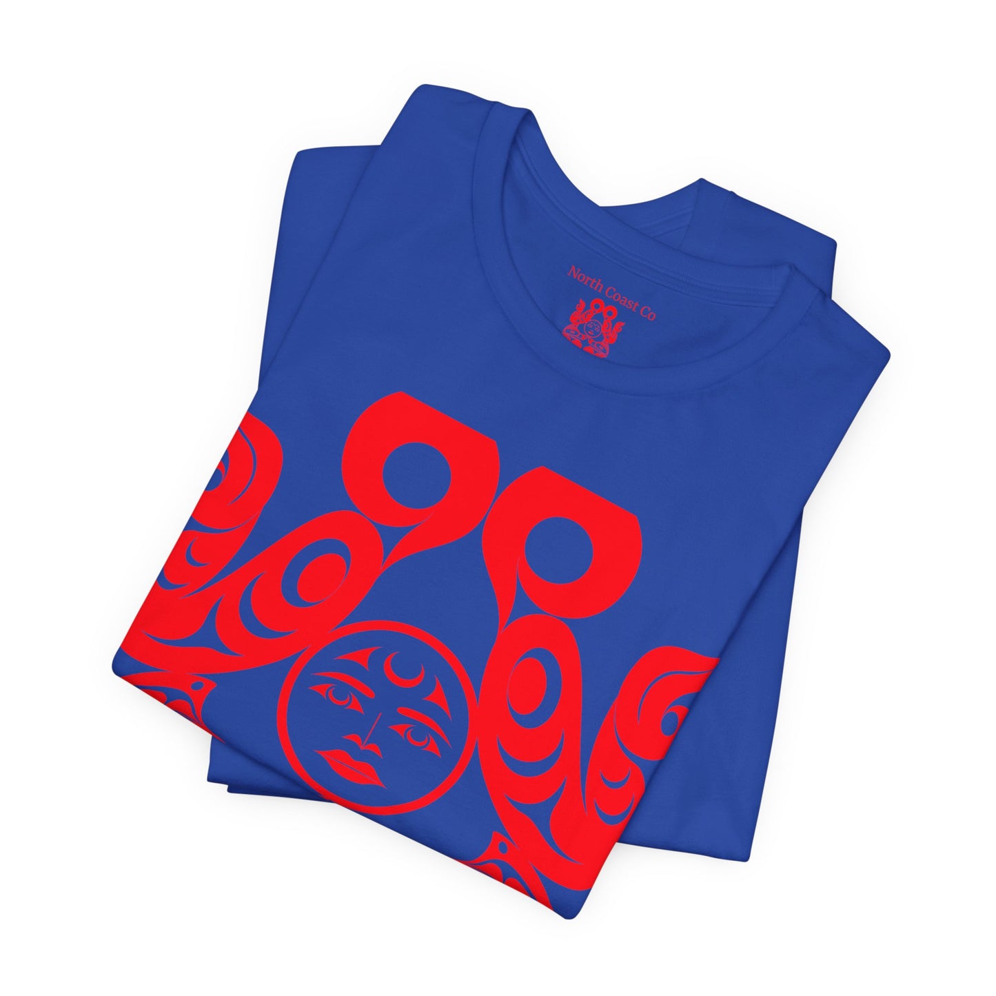 Unisex T-shirt with “Tsuu-Baa-Asaxt Wolves” design by Joshua Watts