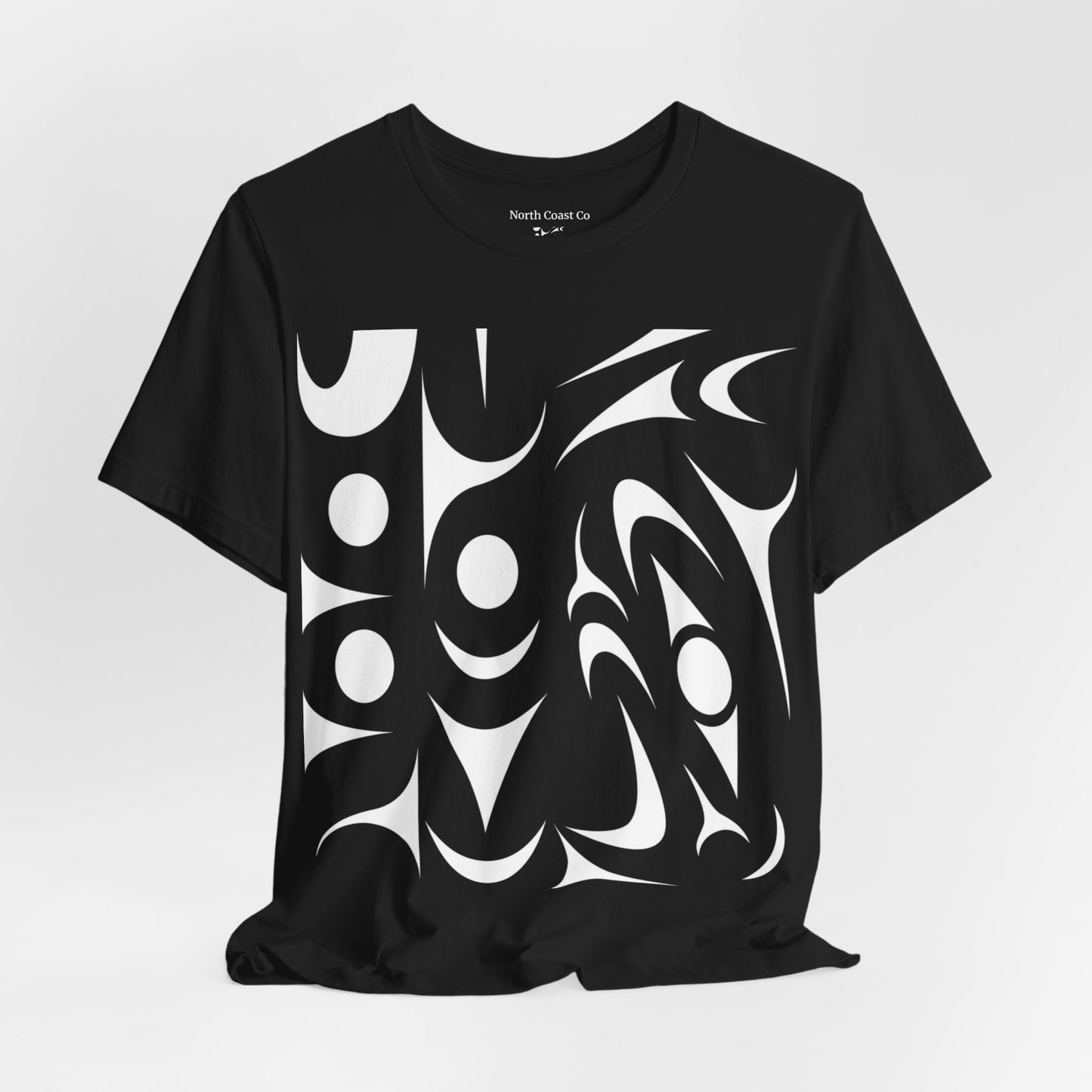 Unisex T-Shirt with black and white “Thunderbird” Design by Joshua Watts