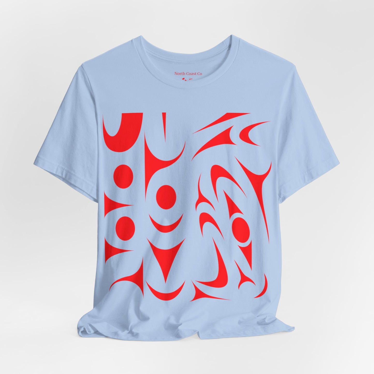 Unisex T-shirt with red Thunderbird design by Joshua Watts