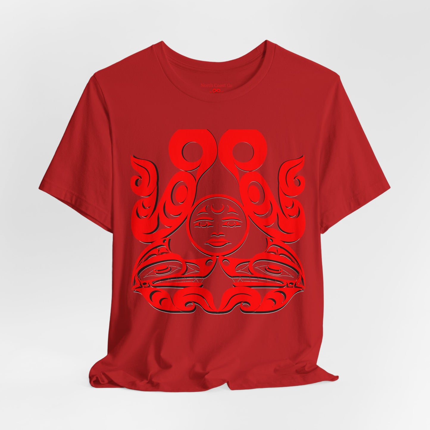 Unisex T-shirt with Holographic “Tsuu-Baa-Asaxt Wolves” design by Joshua Watts