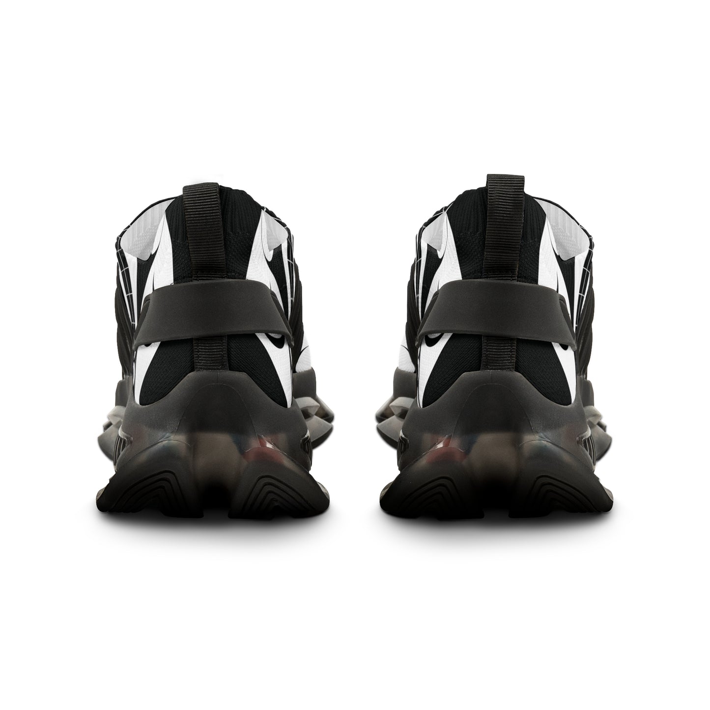 Men's Stylin’ Black Sneakers with White Wolf design by Joshua Watts