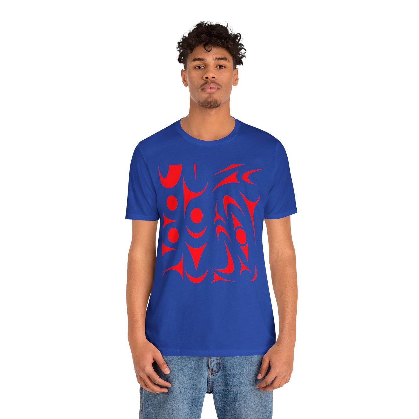Unisex T-shirt with red Thunderbird design by Joshua Watts