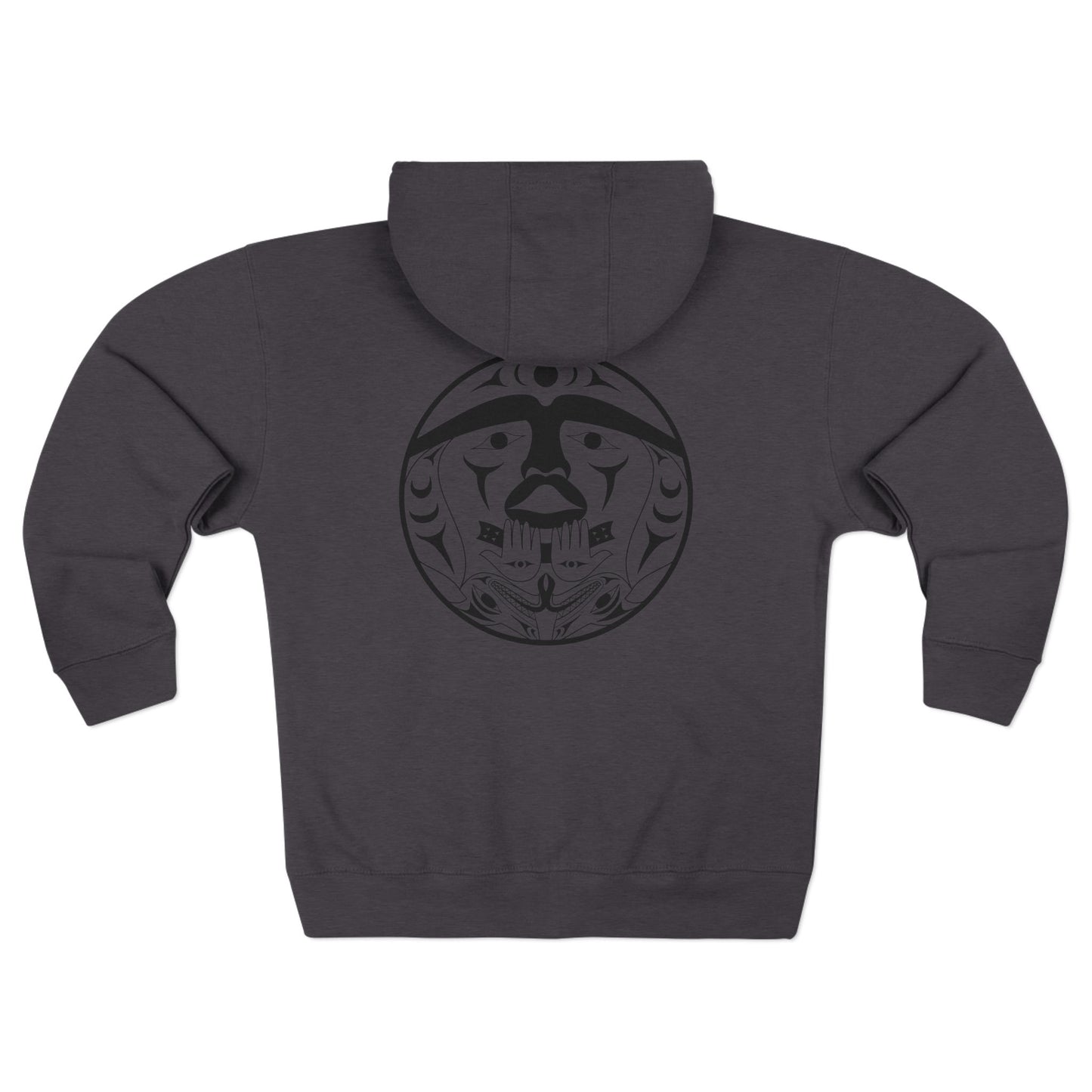 Unisex Zip Hoodie with “Xwechtaal” design by Joshua Watts