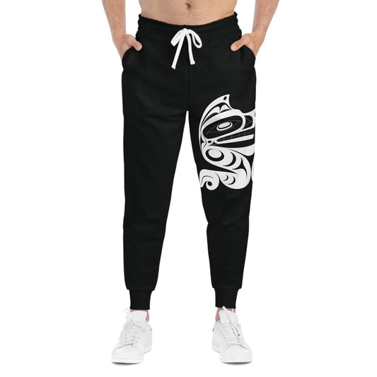 Unisex Black and White Athletic fit Joggers designed by Joshua watts
