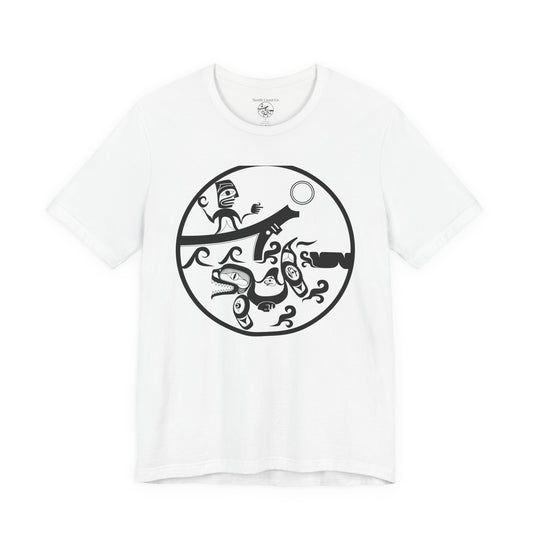 Unisex T-shirt with “observing” design by Joshua Watts