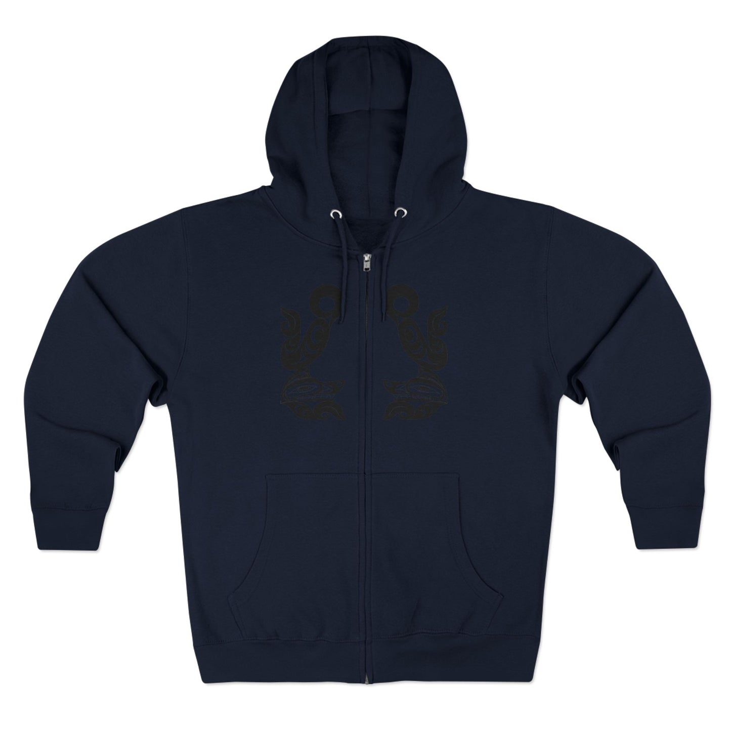 Unisex Zip Hoodie with “Tsuu-Baa-Asaxt Wolves” design by Joshua Watts