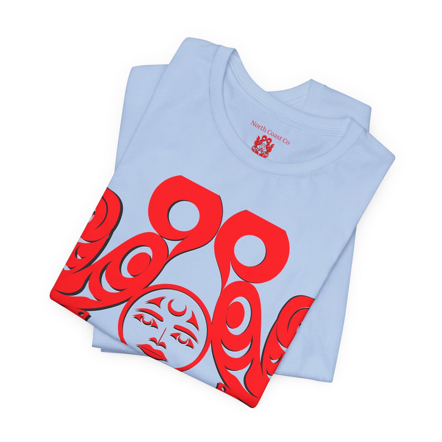 Unisex T-shirt with Holographic “Tsuu-Baa-Asaxt Wolves” design by Joshua Watts