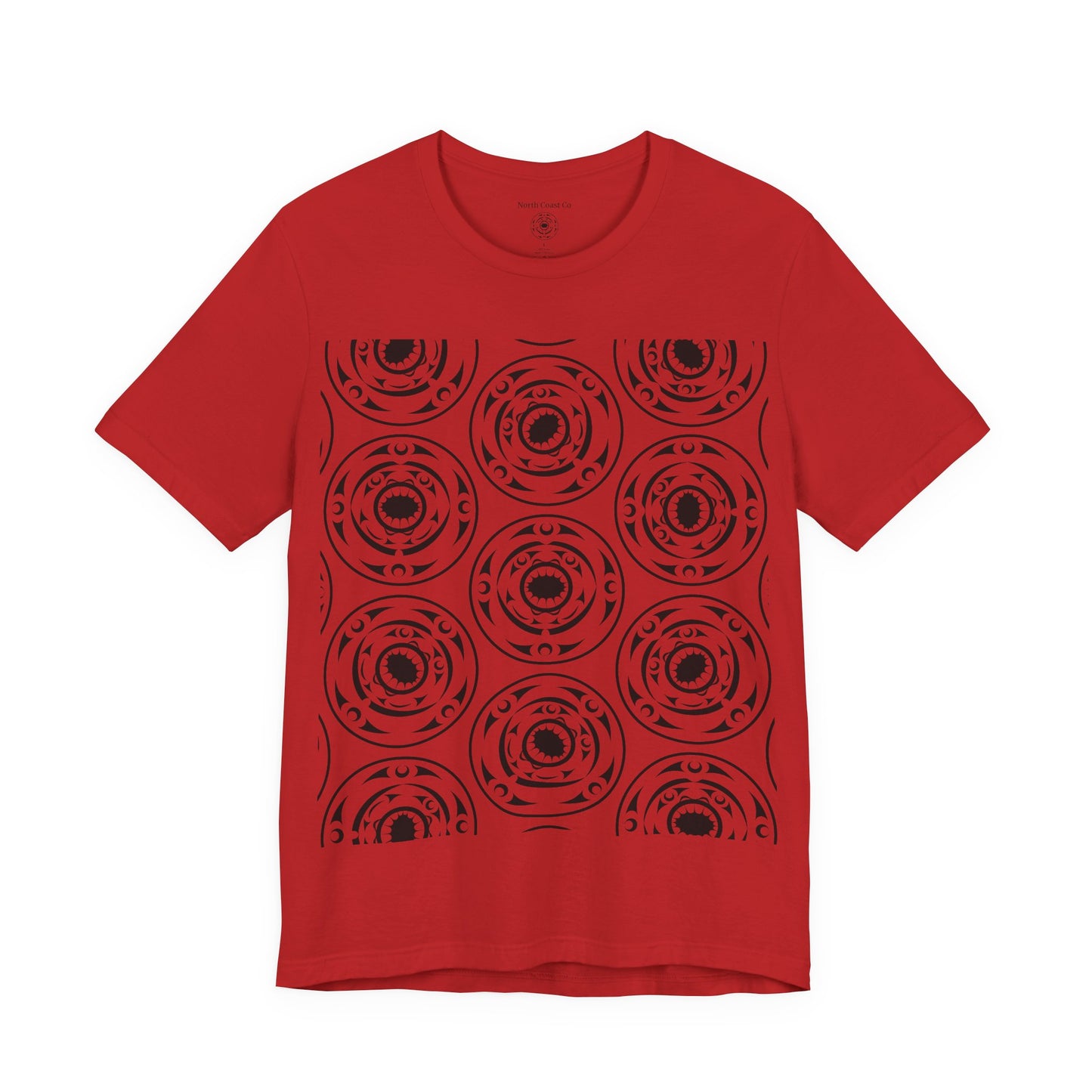 Unisex T-shirt featuring black and white "Life and Death“ design pattern by Joshua Watts
