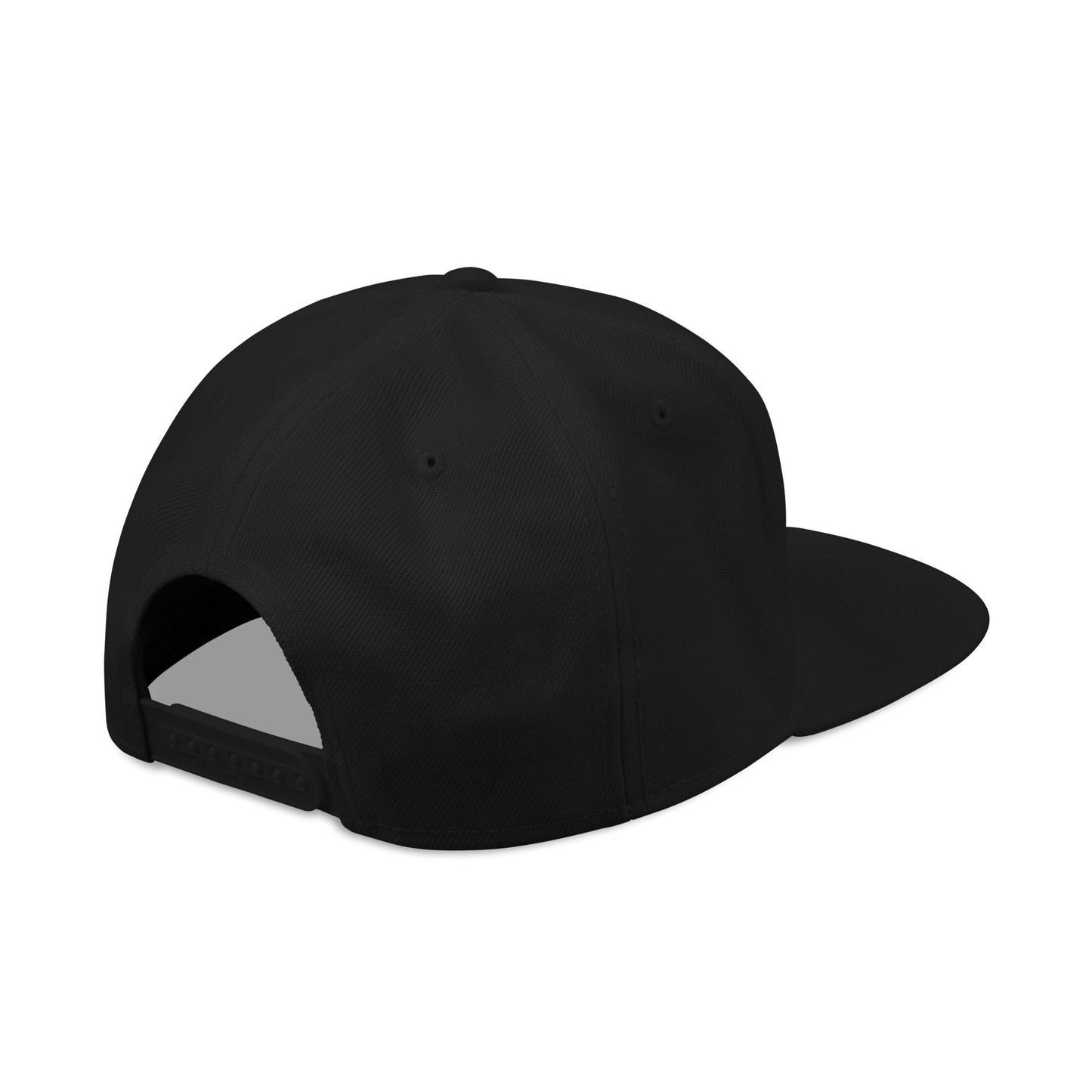 Embroidered Snapback Cap with White Wolf design by Joshua Watts