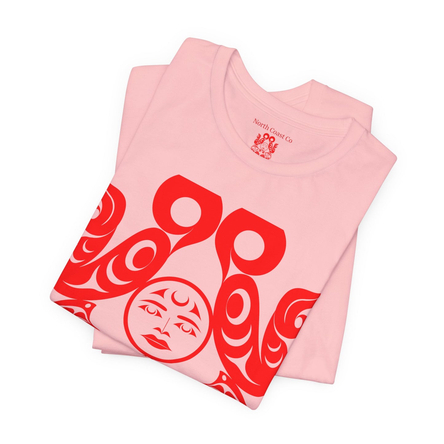 Unisex T-shirt with “Tsuu-Baa-Asaxt Wolves” design by Joshua Watts