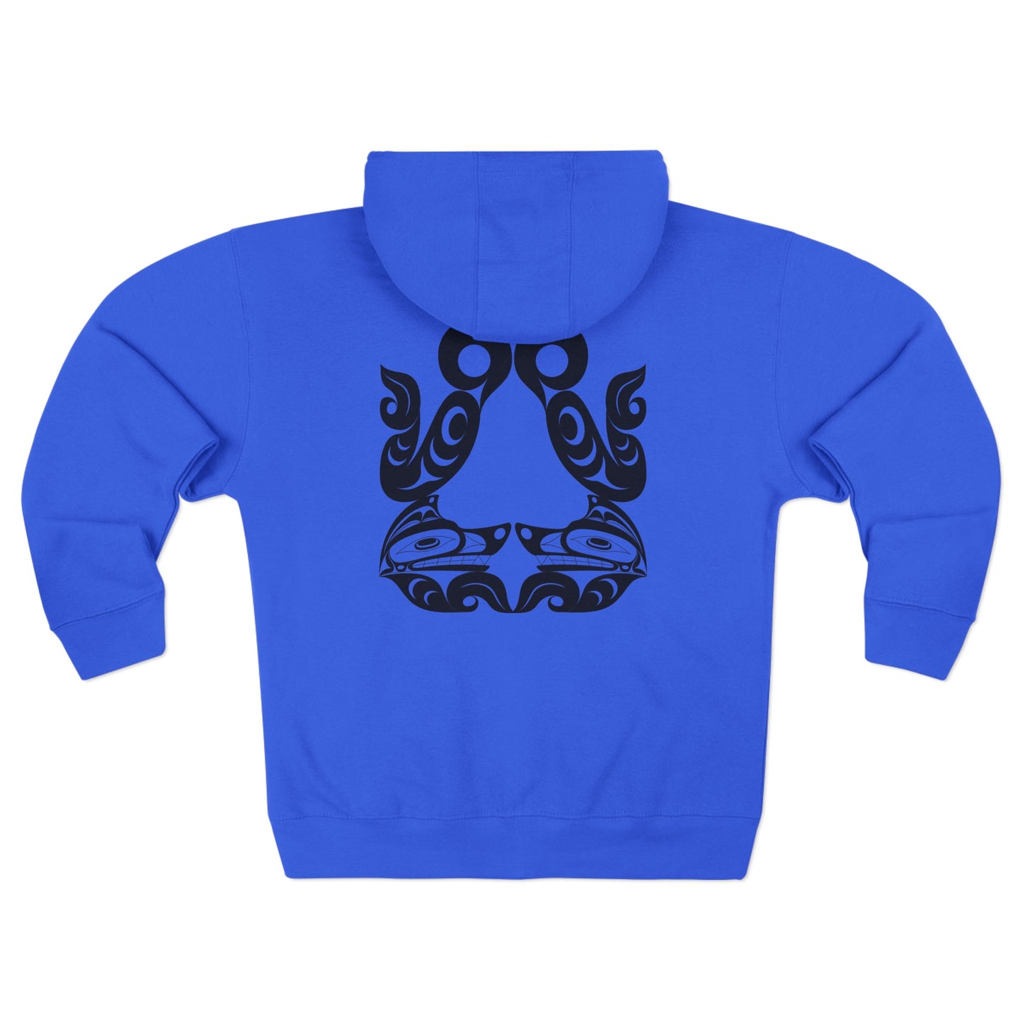 Unisex Zip Hoodie with “Tsuu-Baa-Asaxt Wolves” design by Joshua Watts