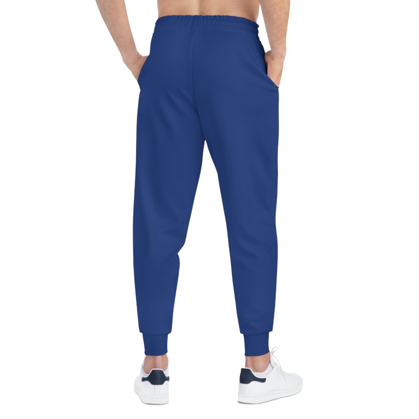 Unisex Blue and White Athletic joggers designed by Joshua Watts