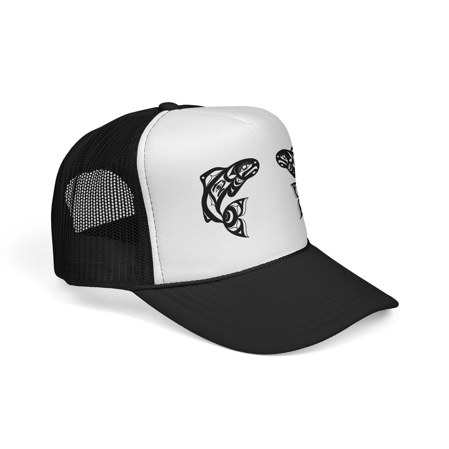 Salmon Design Trucker Hat by Joshua Watts