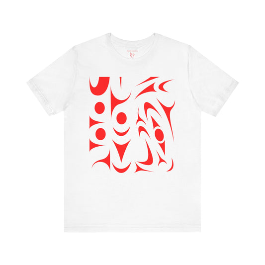 Unisex T-shirt with red Thunderbird design by Joshua Watts