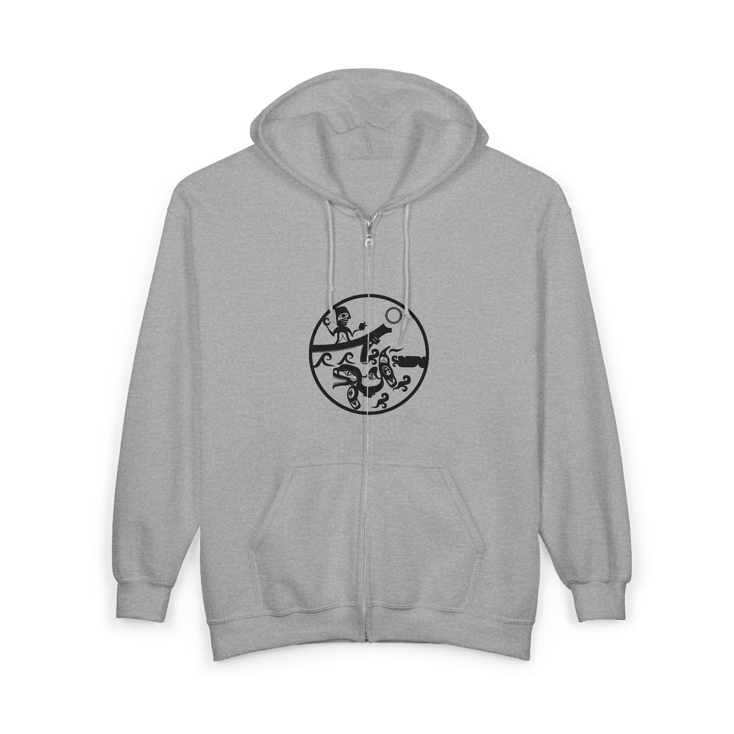 Unisex Zip Hoodie with “Observing” design by Joshua Watts