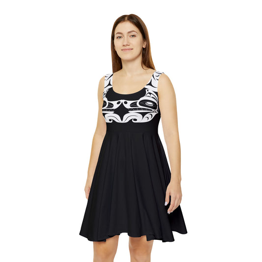 Skater Dress with Wolves design by Joshua Watts