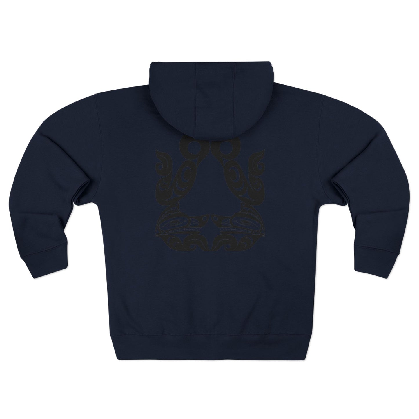 Unisex Zip Hoodie with “Tsuu-Baa-Asaxt Wolves” design by Joshua Watts