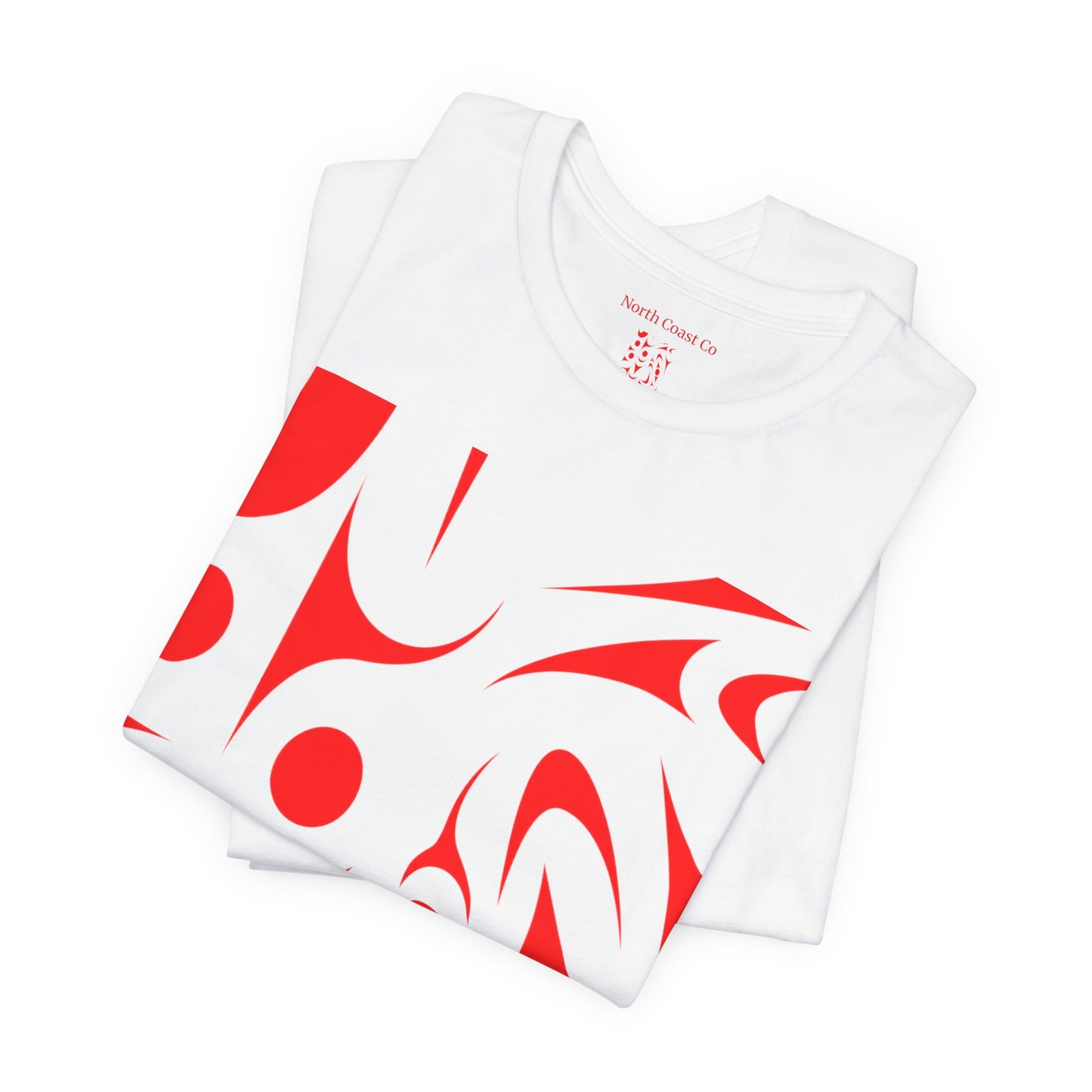 Unisex T-shirt with red Thunderbird design by Joshua Watts