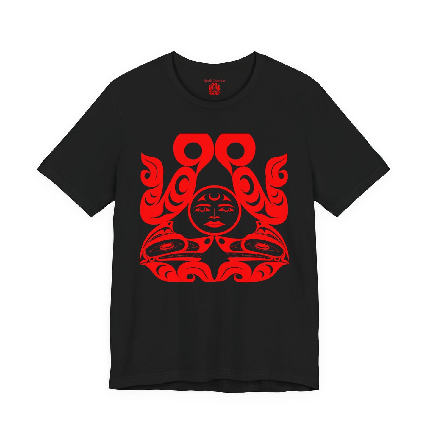 Unisex T-shirt with “Tsuu-Baa-Asaxt Wolves” design by Joshua Watts