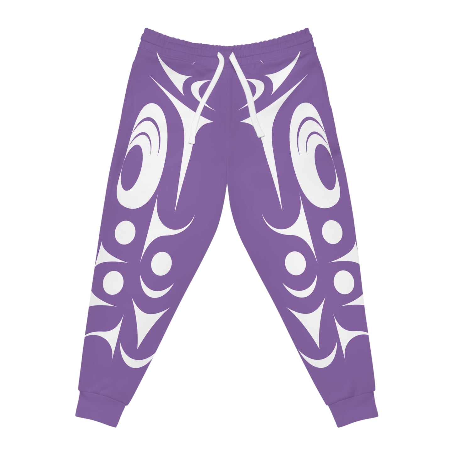 Unisex Purple and White Athletic joggers designed by Joshua Watts