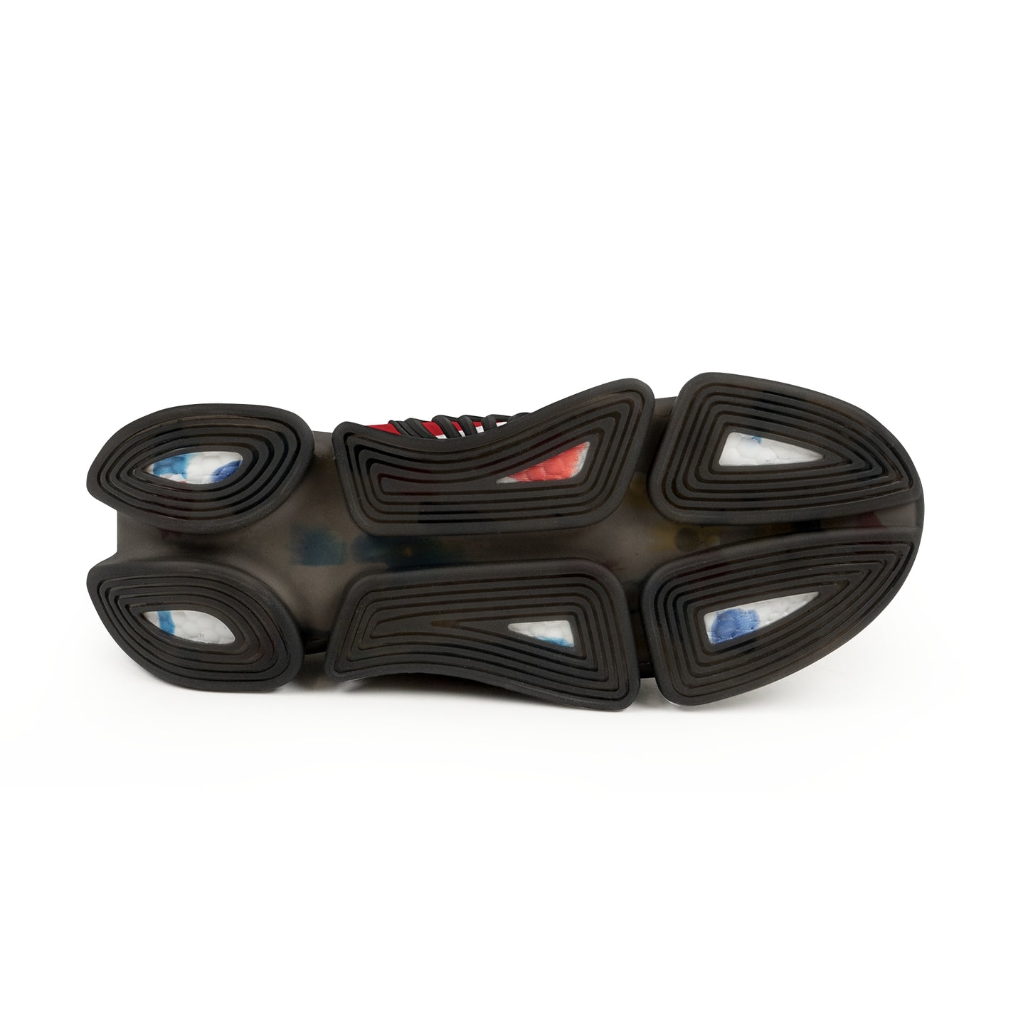 Men's Stylin’ Red Sneakers with White Wolf design by Joshua Watts