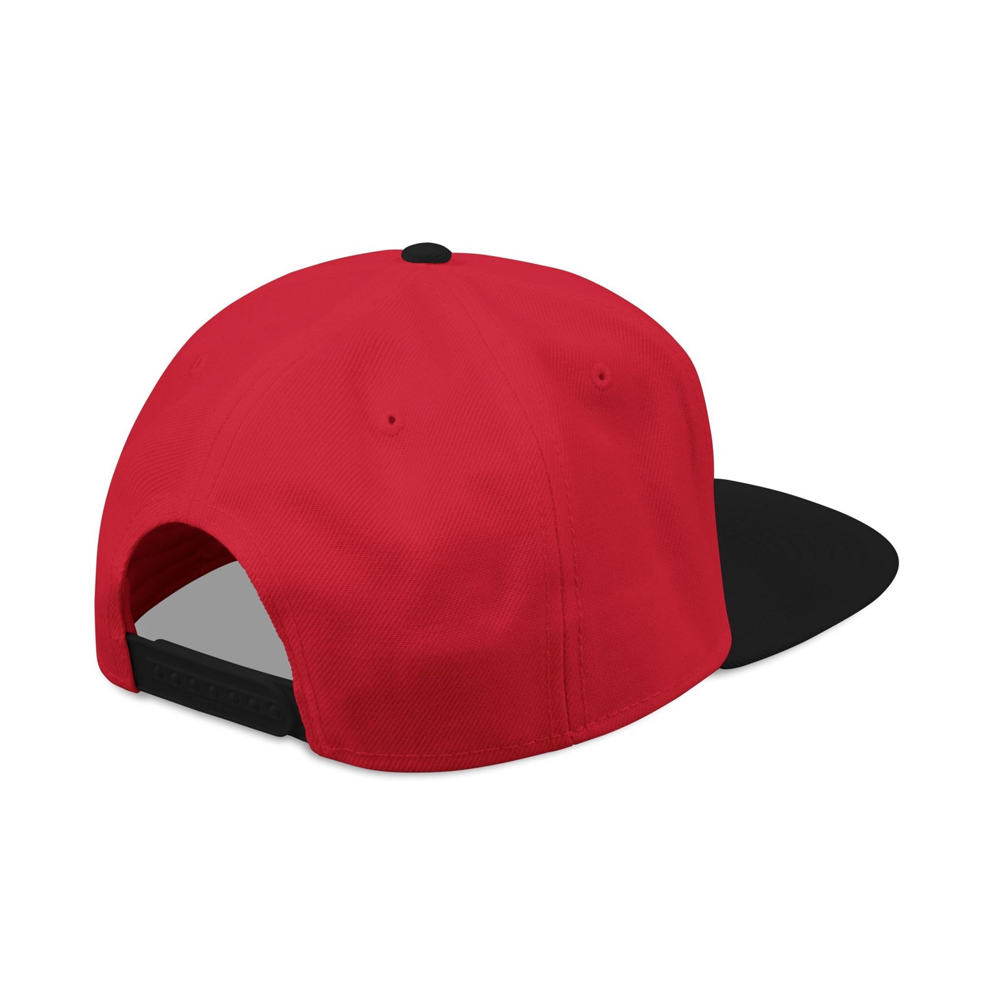 Embroidered Snapback Cap with Black Wolf design by Joshua Watts