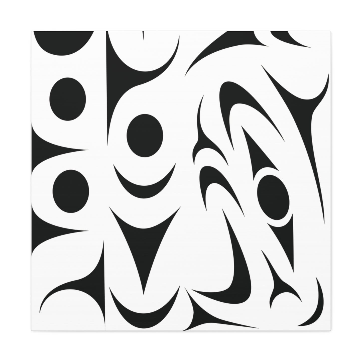 Copy of Tribal Circle Shark Canvas Art – Black Nautical Tribal Wall Decor
