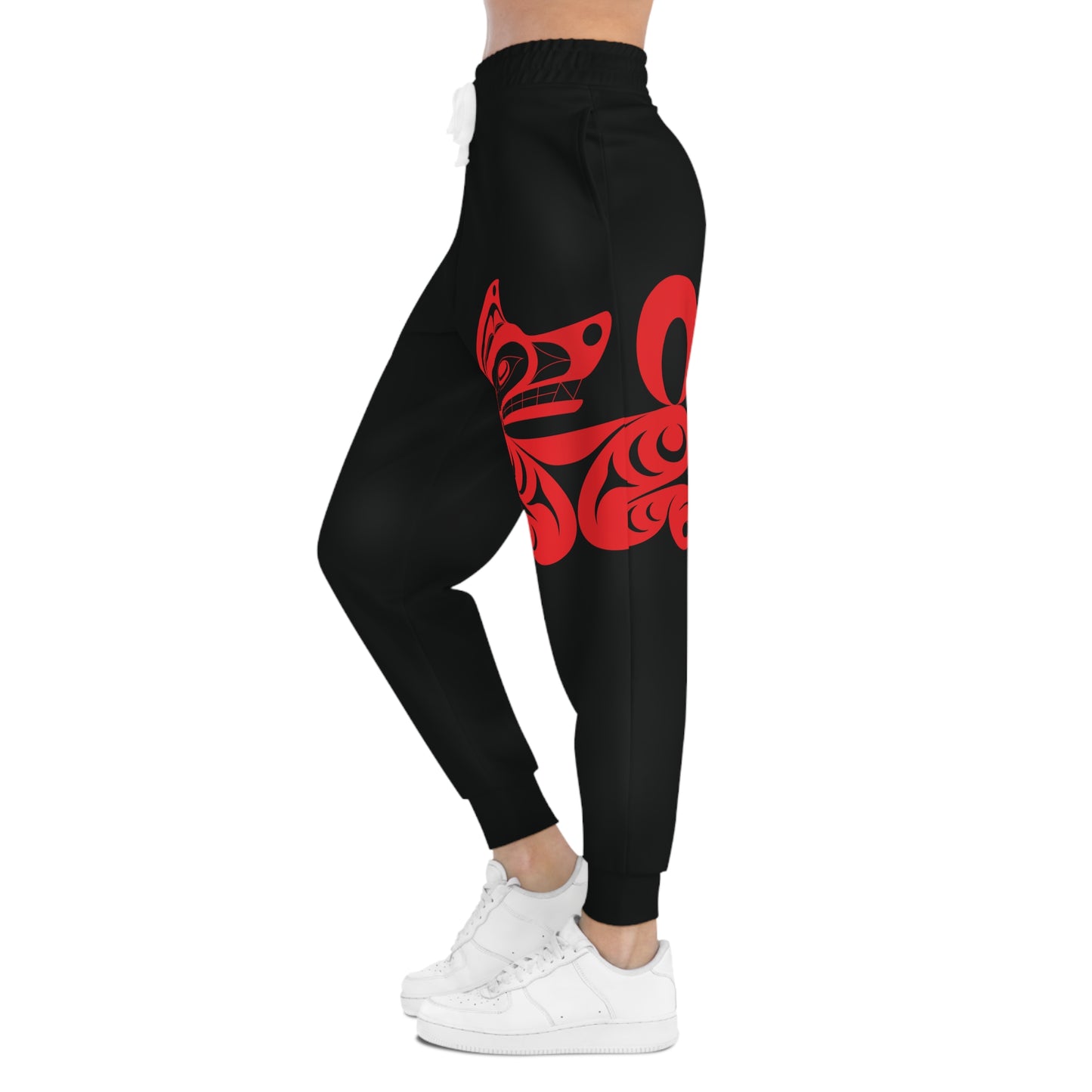 Unisex Black and Red Athletic fit Joggers designed by Joshua Watts