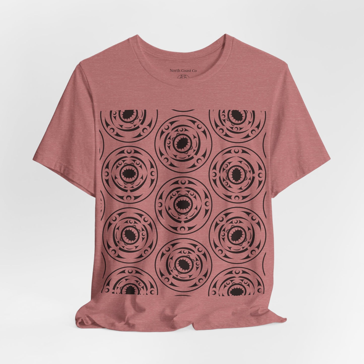 Unisex T-shirt featuring black and white "Life and Death“ design pattern by Joshua Watts