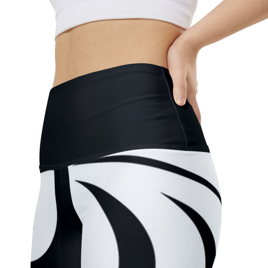 Black Biker Shorts with White Snake design by Joshua Watts