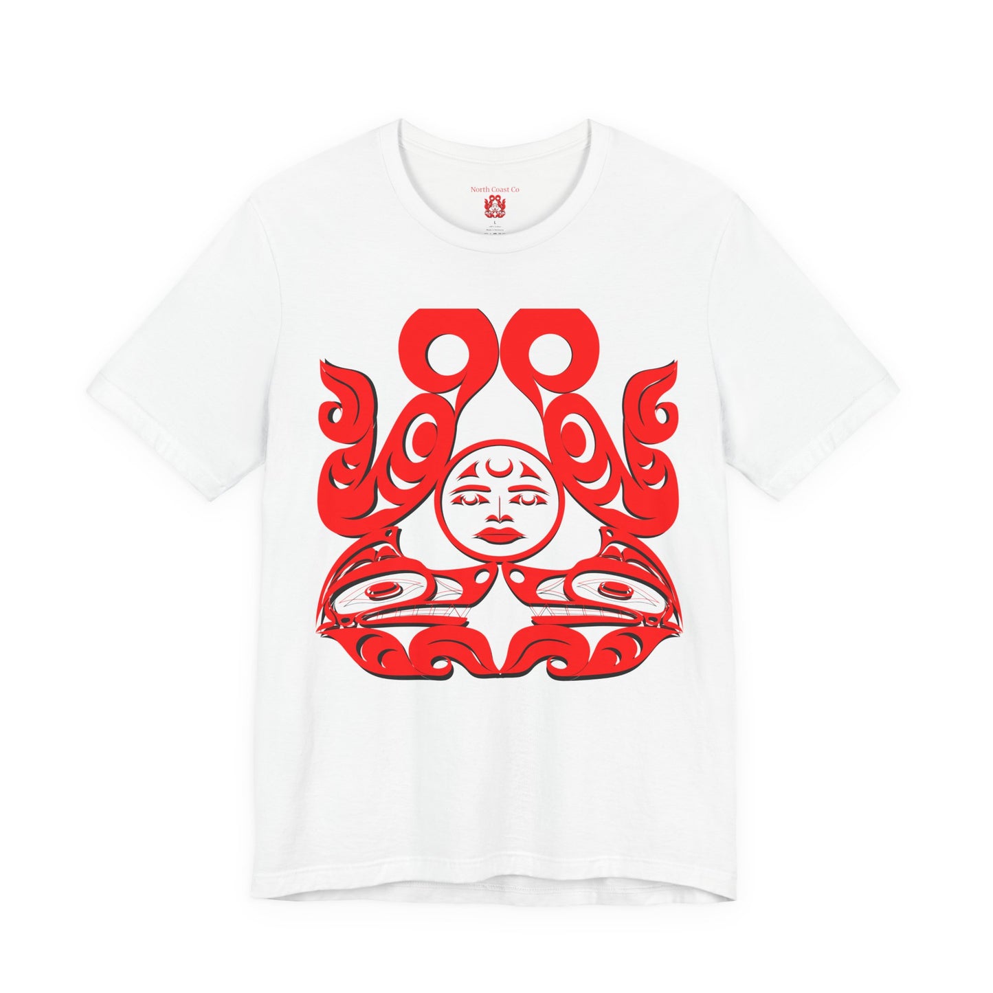Unisex T-shirt with Holographic “Tsuu-Baa-Asaxt Wolves” design by Joshua Watts
