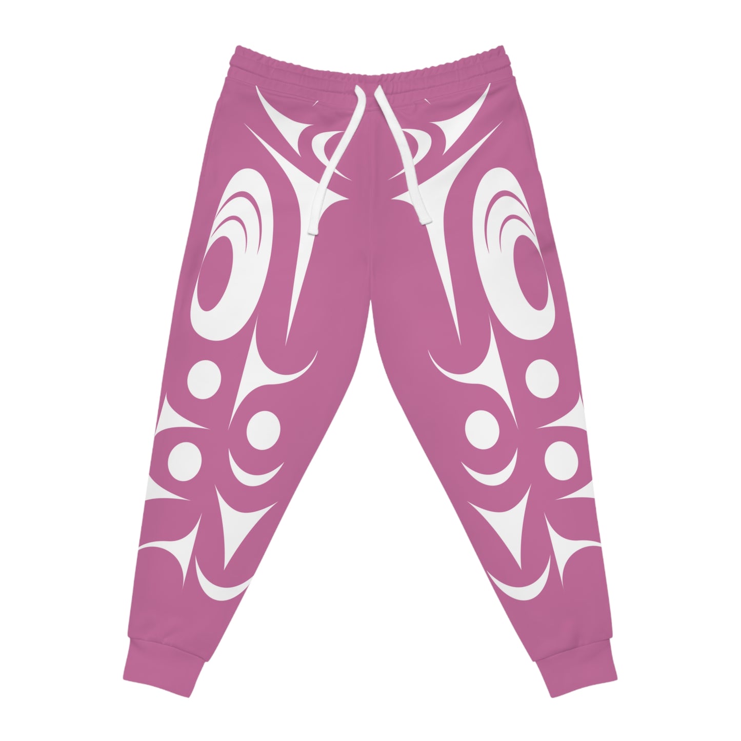 Unisex Pink and White Athletic joggers designed by Joshua Watts