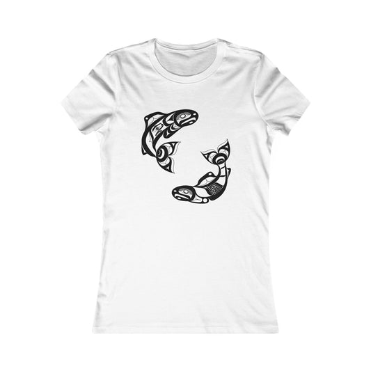 Women’s Fit T-Shirt with “Salmon” design by Joshua Watts