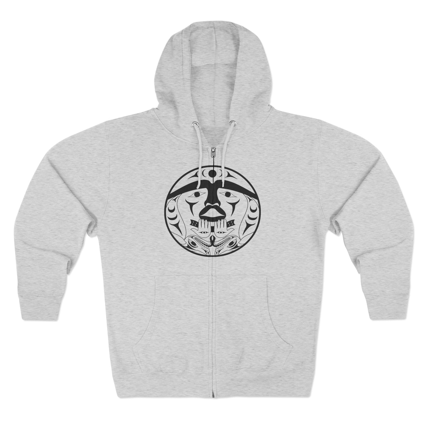 Unisex Zip Hoodie with “Xwechtaal” design by Joshua Watts