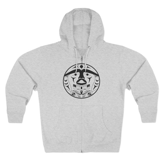 Unisex Zip Hoodie with “Xwechtaal” design by Joshua Watts