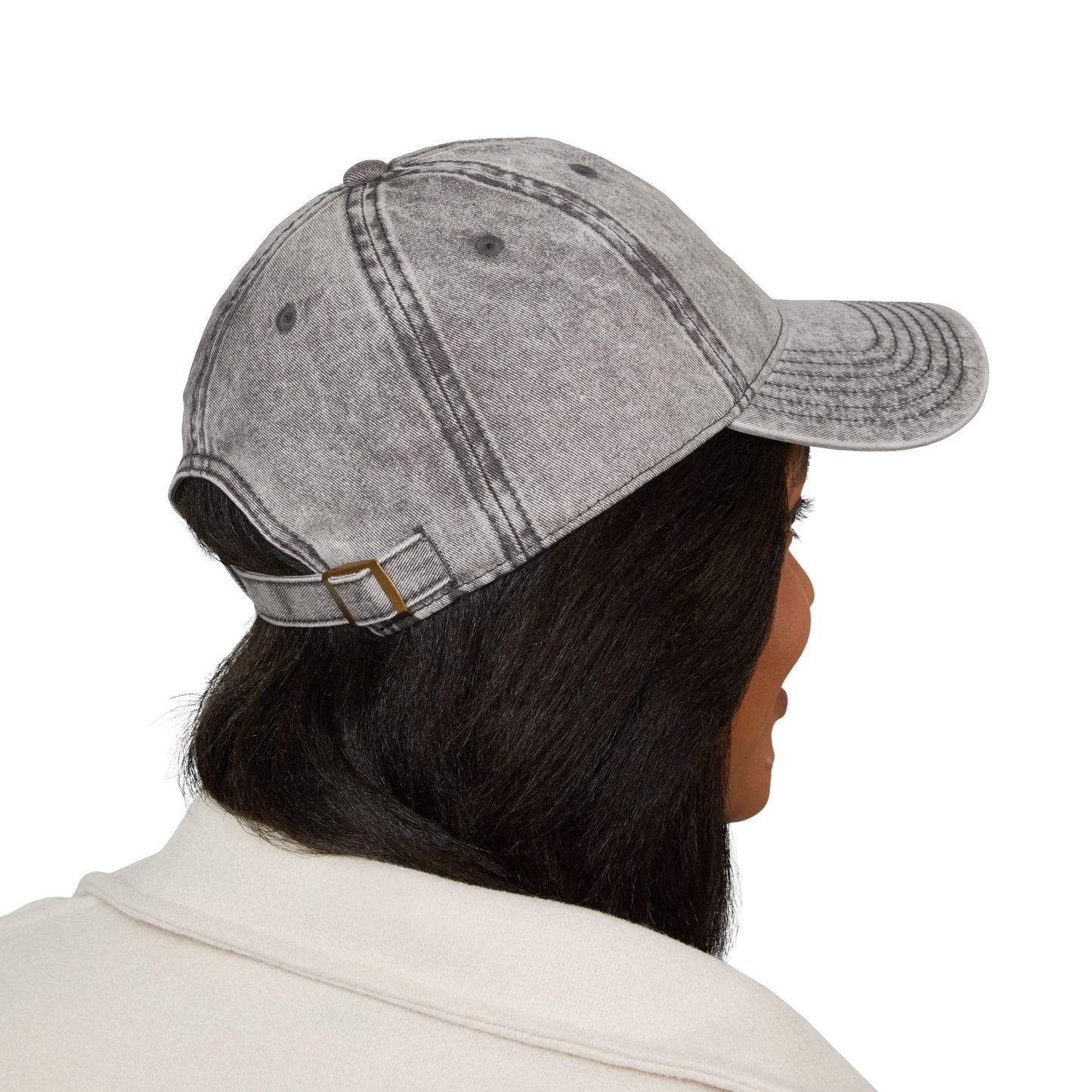 Vintage Embroidered Cap — Distressed Target Logo Cotton Hat